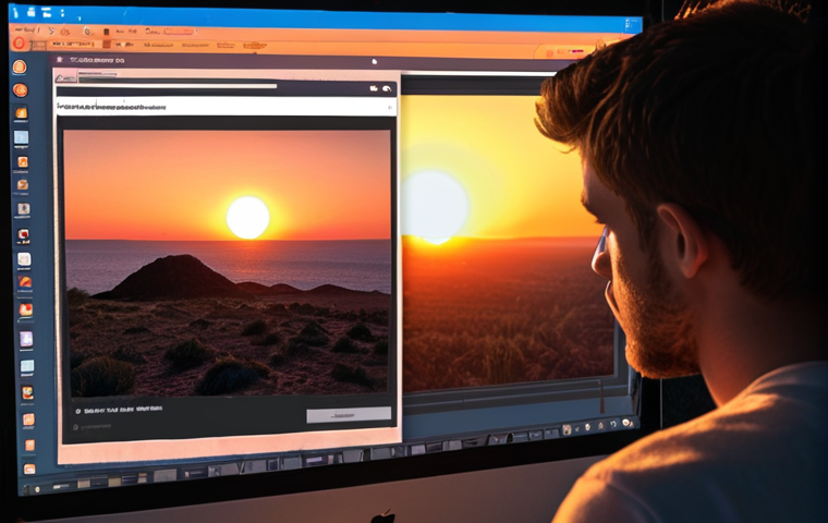 A person using a computer to set a "digital sunset" on their old social media posts, symbolizing control over their online presence. The interface shows options for setting expiration dates for content.